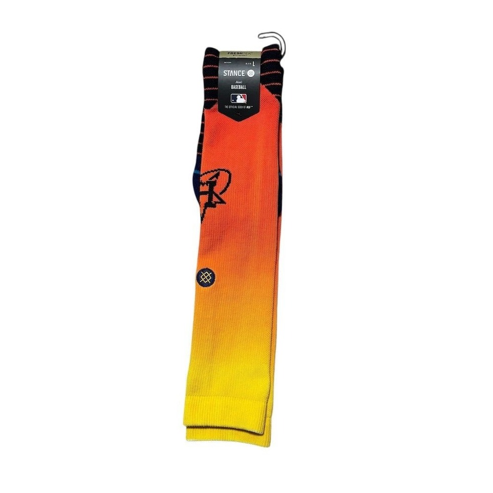 Stance MLB City Connect Houston Astros Crew Socks Orange Unisex Lg